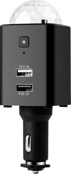 Produktbild: Technaxx Disco Mobile-Auto Charger TX-159 Belastbarkeit Strom max.=2.1 A 12/24 V, 5 V &uuml;ber USB
