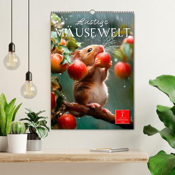 Produktbild: Lustige M&auml;usewelt (Wandkalender 2026 DIN A2 hoch), CALVENDO Monatskalender