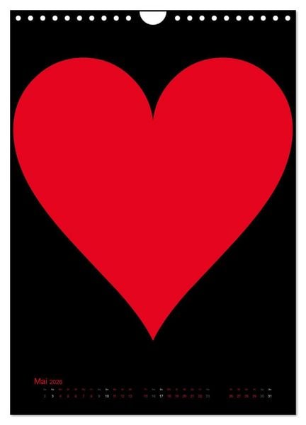 Produktbild: Foto- und Bastelkalender &bdquo;LIEBE&ldquo; in der Farbe Schwarz (Wandkalender 2026 DIN A4 hoch), CALVENDO Monatskalender