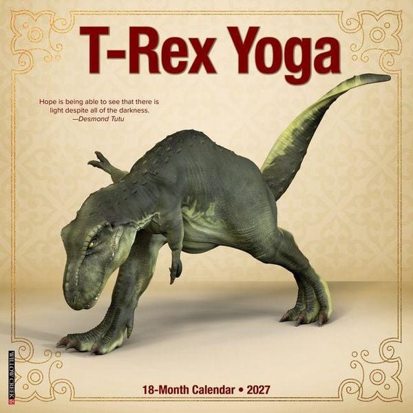 Produktbild: T-Rex Yoga 2027 12 X 12 Wall Calendar