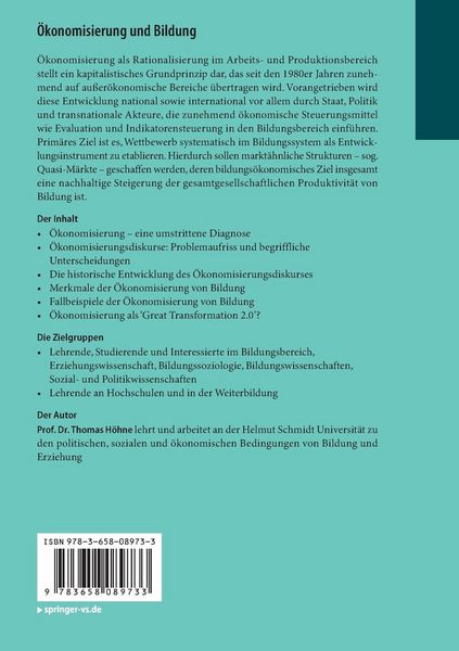 Produktbild: &Ouml;konomisierung und Bildung