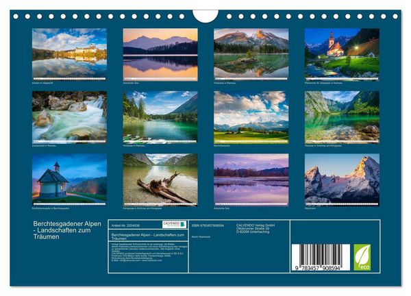 Produktbild: Berchtesgadener Alpen - Landschaften zum Tr&auml;umen (Wandkalender 2026 DIN A4 quer), CALVENDO Monatskalender