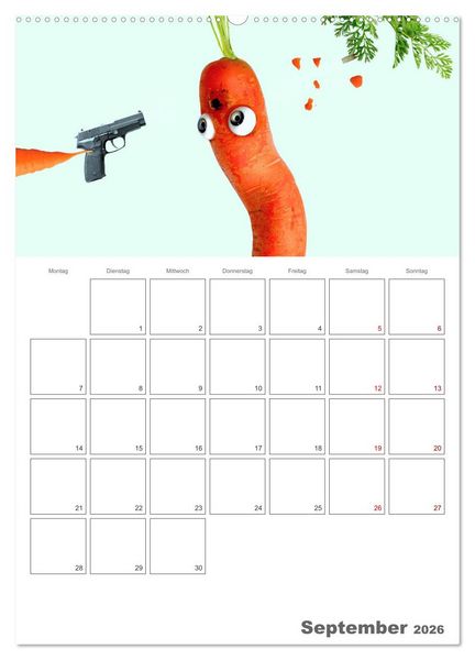 Produktbild: Mord in der Gem&uuml;sek&uuml;che (Wandkalender 2026 DIN A2 hoch), CALVENDO Monatskalender