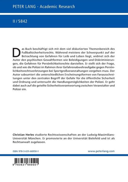 Produktbild: Pers&ouml;nlichkeitsrechtsverletzungen bei Sportveranstaltungen als Gefahr f&uuml;r die &ouml;ffentliche Sicherheit und Ordnung
