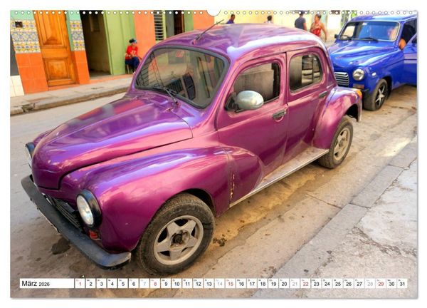 Produktbild: RENAULT 4CV - Frankreichs K&auml;fer auf Kuba (Wandkalender 2026 DIN A2 quer), CALVENDO Monatskalender