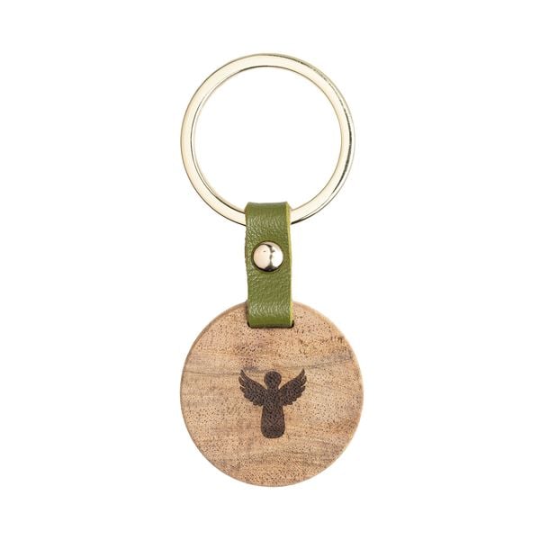 Produktbild: R&auml;der Schl&uuml;sselanh&auml;nger aus Holz - Schutzengel