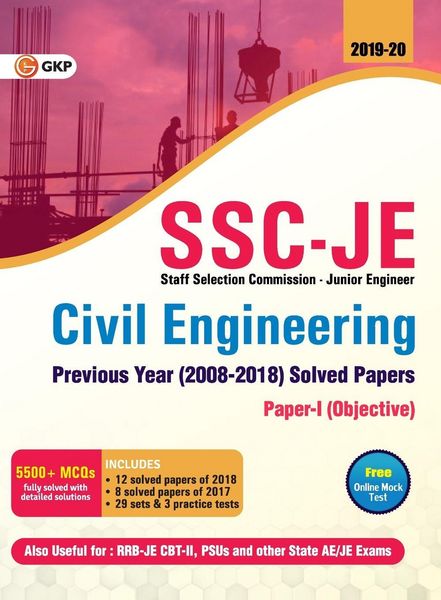 Produktbild: SSC JE Civil Engineering for Junior Engineers Previous Year's Solved Papers (2008-18), 2018-19 for Paper I