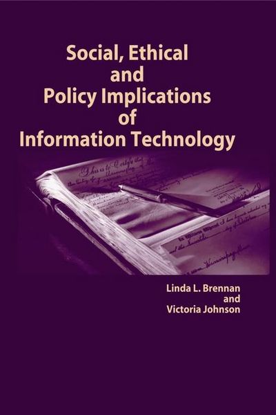 Produktbild: Social, Ethical and Policy Implications of Information Technology