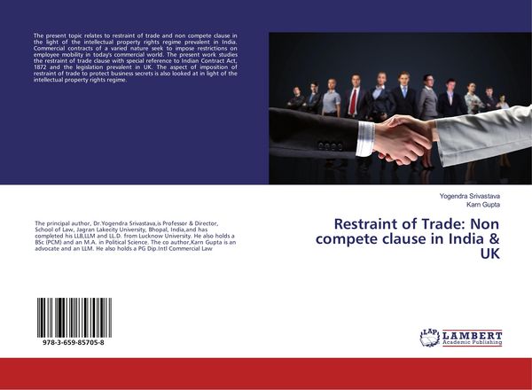 Produktbild: Restraint of Trade: Non compete clause in India & UK