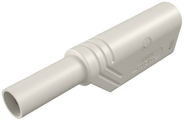 SKS Hirschmann LAS S G Sicherheits-Lamellenstecker Stecker, gerade Stift-Ø: 4mm Weiß 1St.