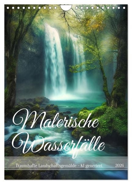Produktbild: Malerische Wasserf&auml;lle (Wandkalender 2026 DIN A4 hoch), CALVENDO Monatskalender