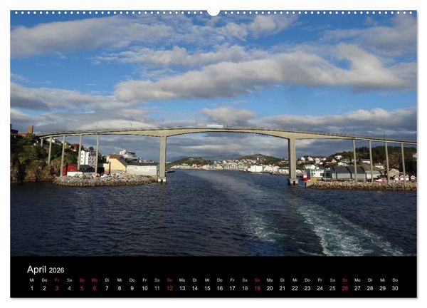 Produktbild: Impressionen von Norwegen entlang der Hurtigruten (Wandkalender 2026 DIN A2 quer), CALVENDO Monatskalender