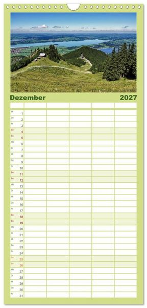 Produktbild: Familienplaner 2027 - Allg&auml;u - Natur pur mit 5 Spalten (Wandkalender, 21 x 45 cm) CALVENDO