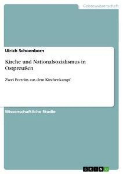 Produktbild: Kirche und Nationalsozialismus in Ostpreu&szlig;en