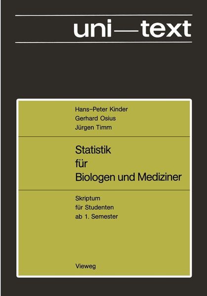 Produktbild: Statistik f&uuml;r Biologen und Mediziner