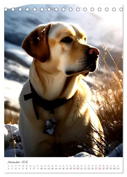 Produktbild: Der Labrador (Tischkalender 2026 DIN A5 hoch), CALVENDO Monatskalender