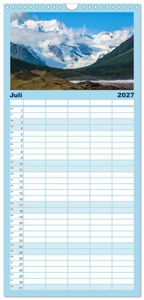 Produktbild: Familienplaner 2027 - Der Alaska Kalender mit 5 Spalten (Wandkalender, 21 x 45 cm) CALVENDO