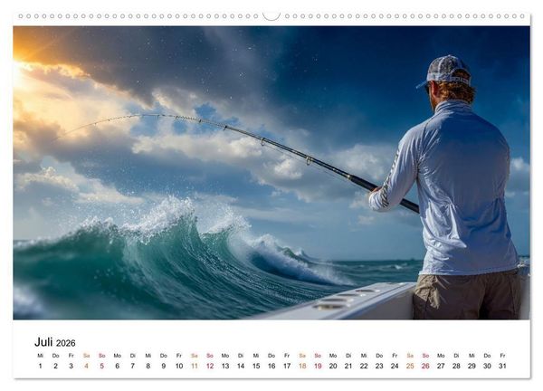 Produktbild: Angeln - der gro&szlig;e Fang (hochwertiger Premium Wandkalender 2026 DIN A2 quer), Kunstdruck in Hochglanz