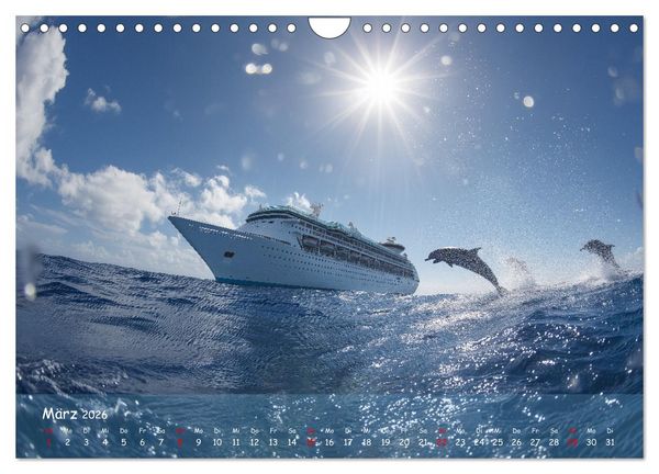 Produktbild: Kreuzfahrtschiffe Kalender - Kreuzfahrten und Giganten der Meere (Wandkalender 2026 DIN A4 quer), CALVENDO Monatskalender