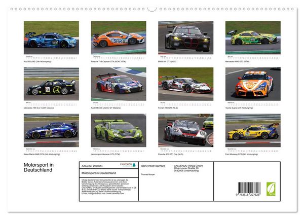 Produktbild: Motorsport in Deutschland (hochwertiger Premium Wandkalender 2026 DIN A2 quer), Kunstdruck in Hochglanz