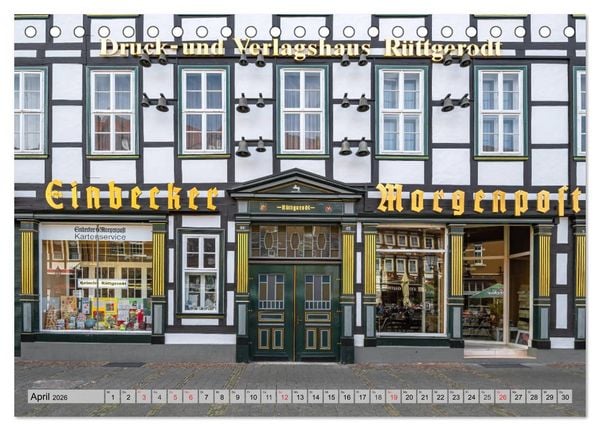 Produktbild: Historisches Fachwerk - Stadt Einbeck (Tischkalender 2026 DIN A5 quer), CALVENDO Monatskalender