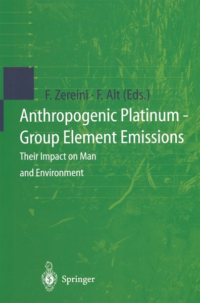 Produktbild: Anthropogenic Platinum-Group Element Emissions