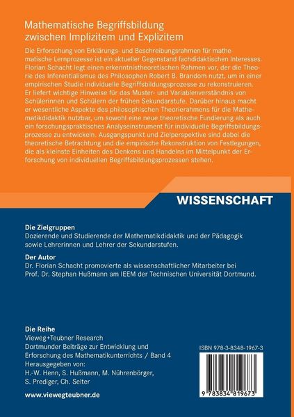 Produktbild: Mathematische Begriffsbildung zwischen Implizitem und Explizitem