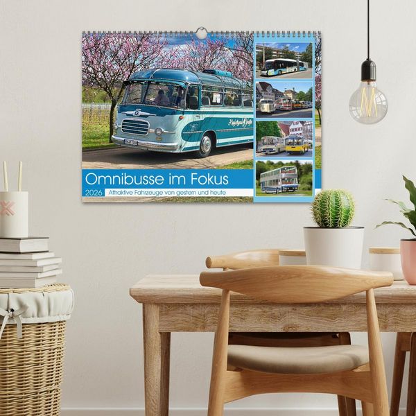 Produktbild: Omnibusse im Fokus (Wandkalender 2026 DIN A3 quer), CALVENDO Monatskalender