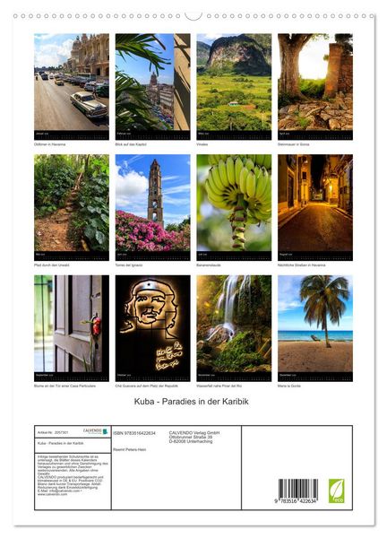 Produktbild: Kuba - Paradies in der Karibik (hochwertiger Premium Wandkalender 2026 DIN A2 hoch), Kunstdruck in Hochglanz