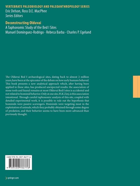 Produktbild: Deconstructing Olduvai: A Taphonomic Study of the Bed I Sites