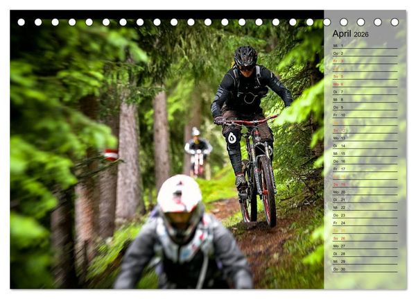 Produktbild: Downhill Moments (Tischkalender 2026 DIN A5 quer), CALVENDO Monatskalender