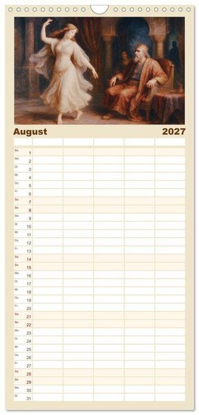 Produktbild: Familienplaner 2027 - Oscar Wilde mit 5 Spalten (Wandkalender, 21 x 45 cm) CALVENDO