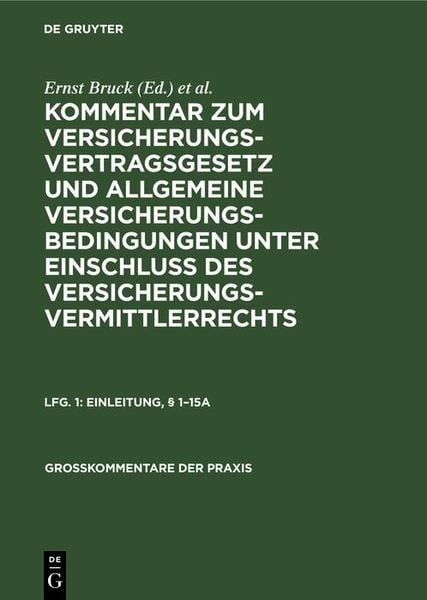 Produktbild: Einleitung, &sect; 1-15a