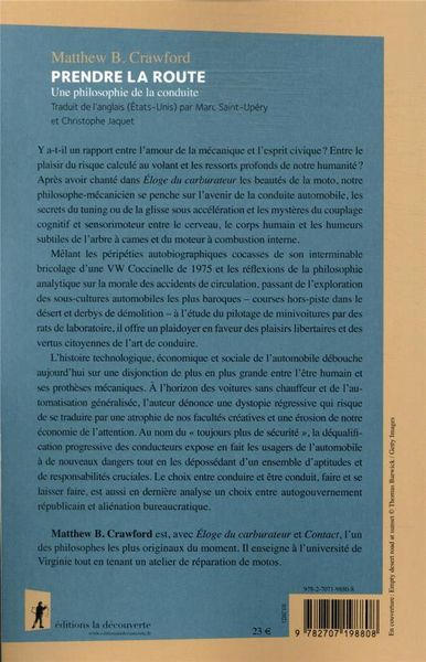 Produktbild: Prendre la route : une philosophie de la conduite