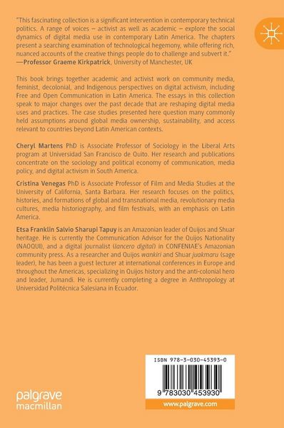 Produktbild: Digital Activism, Community Media, and Sustainable Communication in Latin America