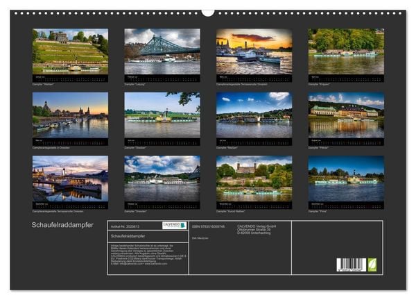 Produktbild: Schaufelraddampfer (Wandkalender 2026 DIN A2 quer), CALVENDO Monatskalender