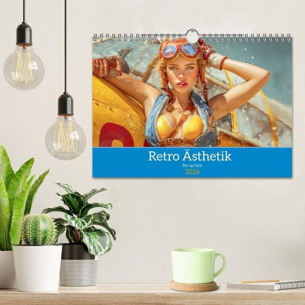 Produktbild: Retro &Auml;sthetik &ndash; Pin-up Girls (Wandkalender 2026 DIN A4 quer), CALVENDO Monatskalender