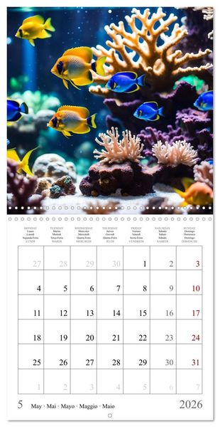 Produktbild: Colourful AI aquariums (Wall Calendar 2026 12 &times; 12 Inch) CALVENDO 12 Month Wall Calendar