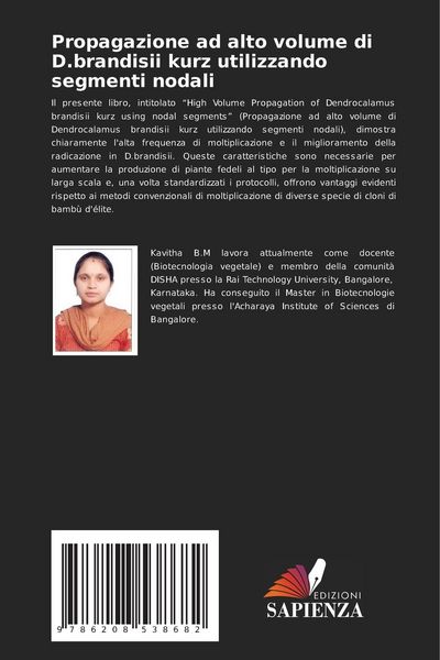 Produktbild: Propagazione ad alto volume di D.brandisii kurz utilizzando segmenti nodali