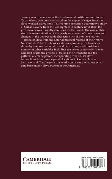 Produktbild: The Cuban Slave Market, 1790 1880