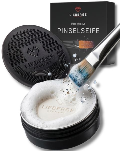 Produktbild: LIEBERGE Pinselseife &brvbar; 40g inkl. Reinigungsmatte