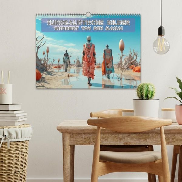 Produktbild: Surrealistische Bilder - Inspiriert von den Massai (Wandkalender 2026 DIN A3 quer), CALVENDO Monatskalender