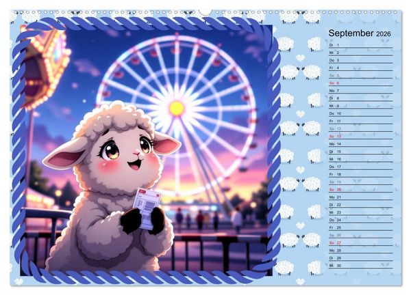 Produktbild: L&auml;mmchen Lillys erste Momente (Wandkalender 2026 DIN A2 quer), CALVENDO Monatskalender