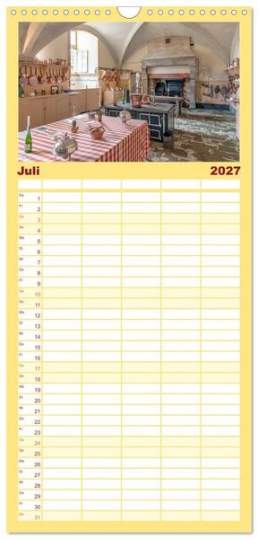 Produktbild: Familienplaner 2027 - F&uuml;rstliche K&uuml;chen und Tafeln mit 5 Spalten (Wandkalender, 21 x 45 cm) CALVENDO