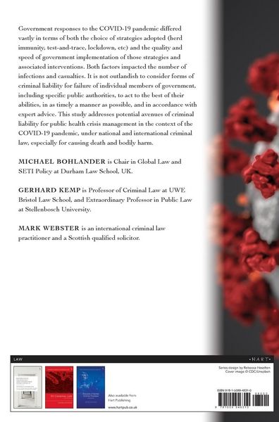 Produktbild: Public Health Crisis Management and Criminal Liability of Governments