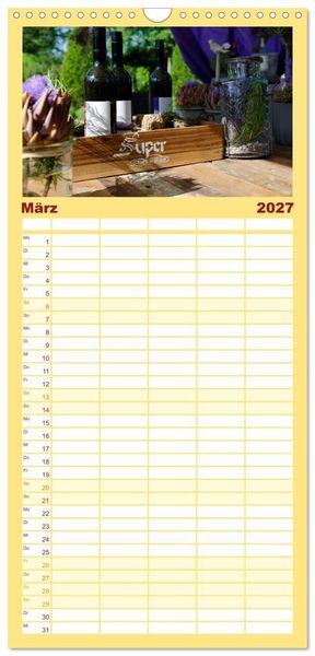 Produktbild: Familienplaner 2027 - Garten-Idylle 2027 mit 5 Spalten (Wandkalender, 21 x 45 cm) CALVENDO