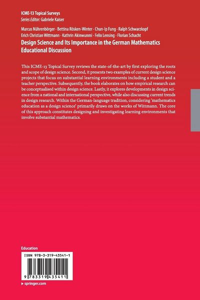 Produktbild: Design Science and Its Importance in the German Mathematics Educational Discussion