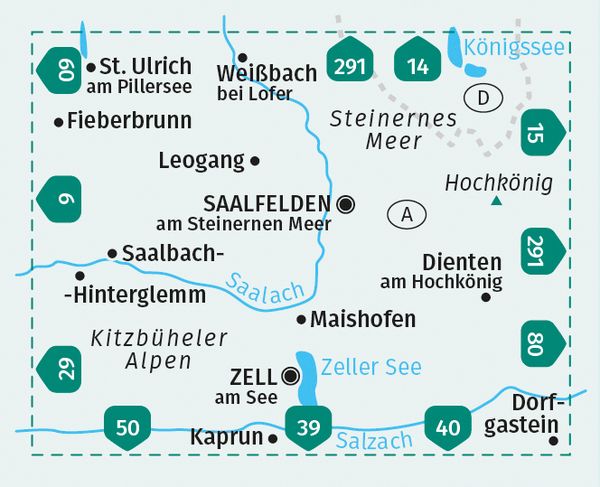 Produktbild: KOMPASS Wanderkarte 30 Saalfelden, Saalbach-Hinterglemm, Zel