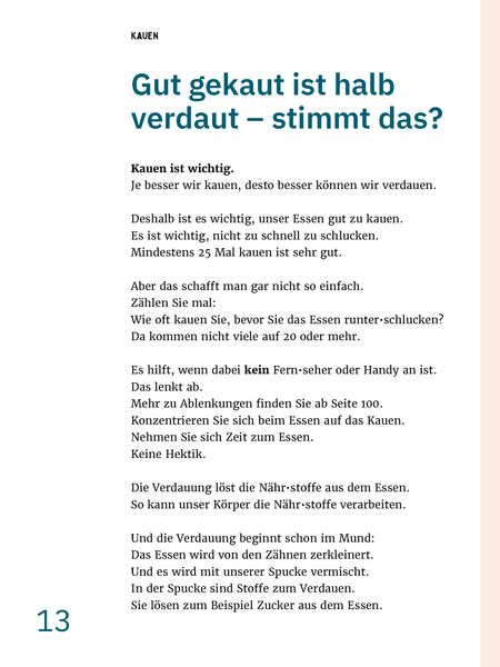 Produktbild: Gesund leben in einfacher Sprache