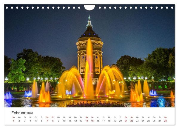 Produktbild: Der Mannheimer Wasserturm (Wandkalender 2026 DIN A4 quer), CALVENDO Monatskalender